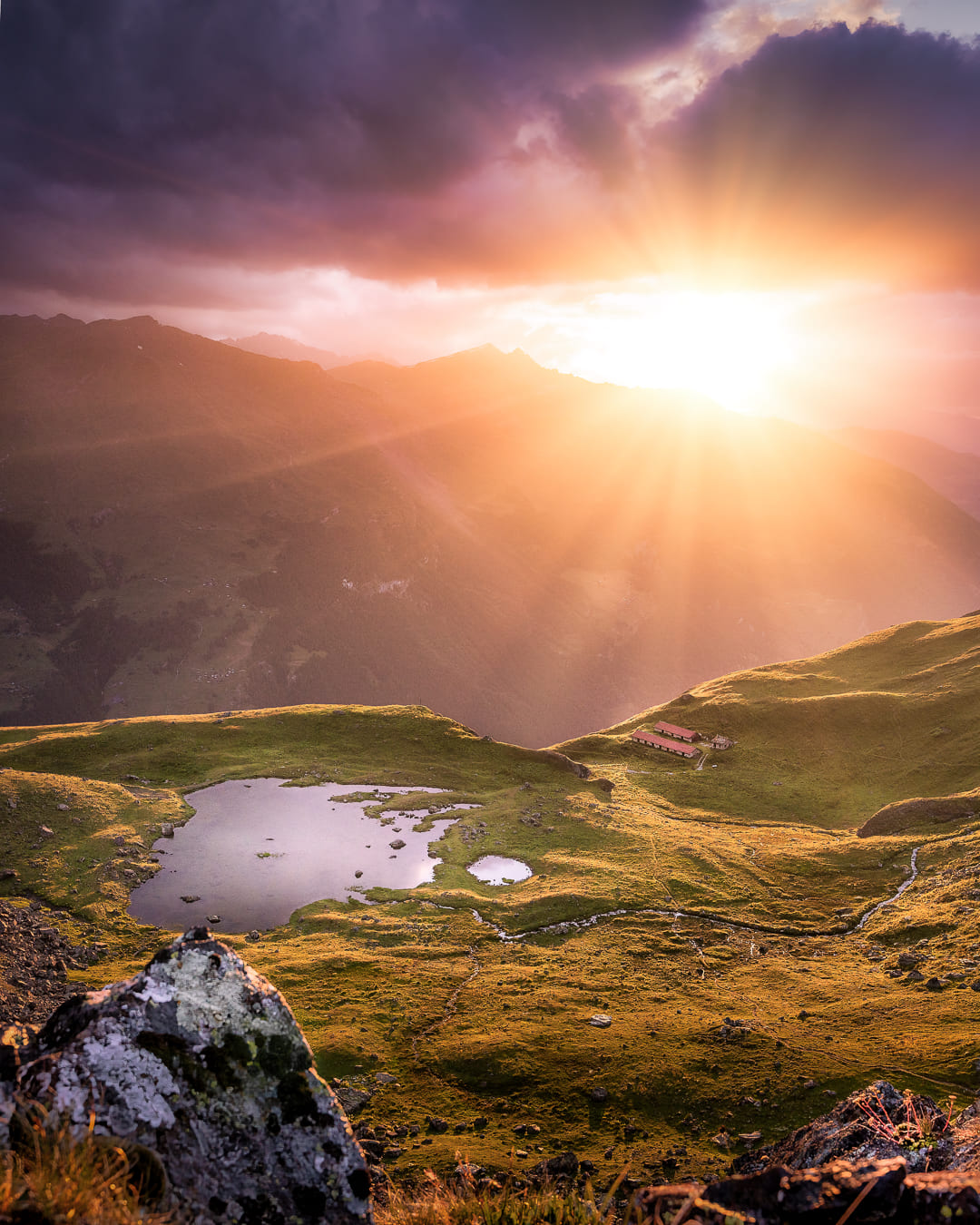 Couché de soleil sur le Val d'Hérens